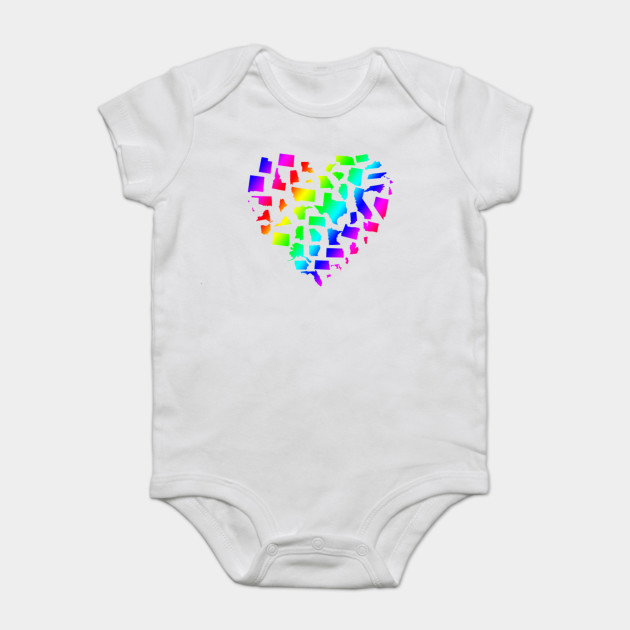 American 50 States Heart Design